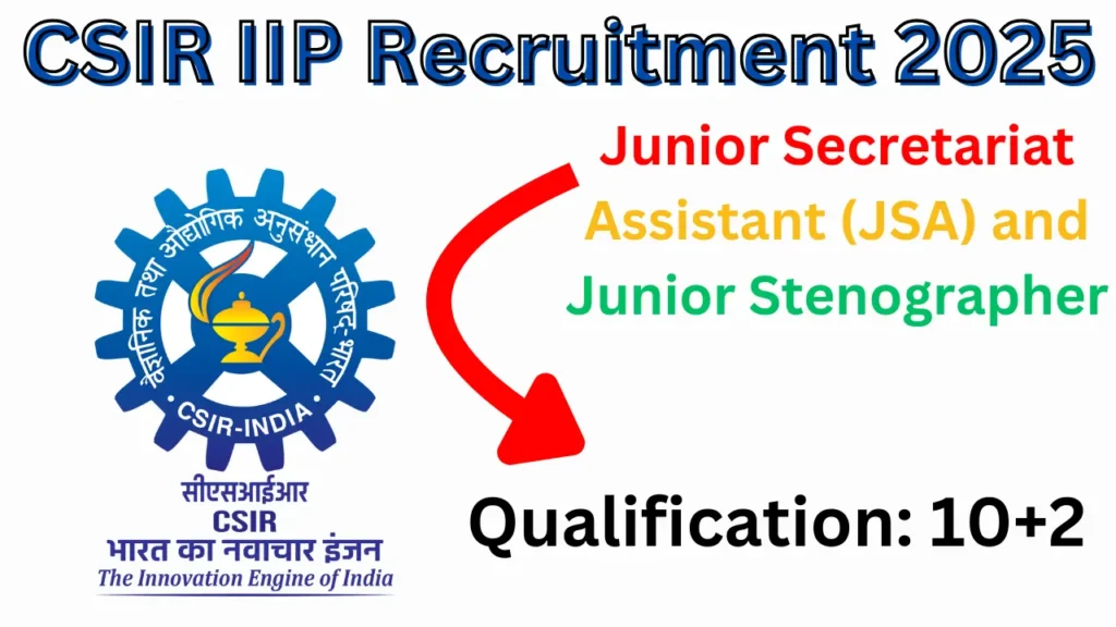 CSIR IIP Recruitment 2025