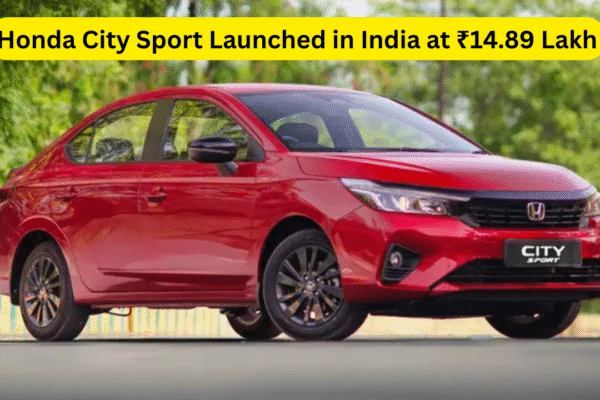 Honda City Sport Launched in India at ₹14.89 Lakh